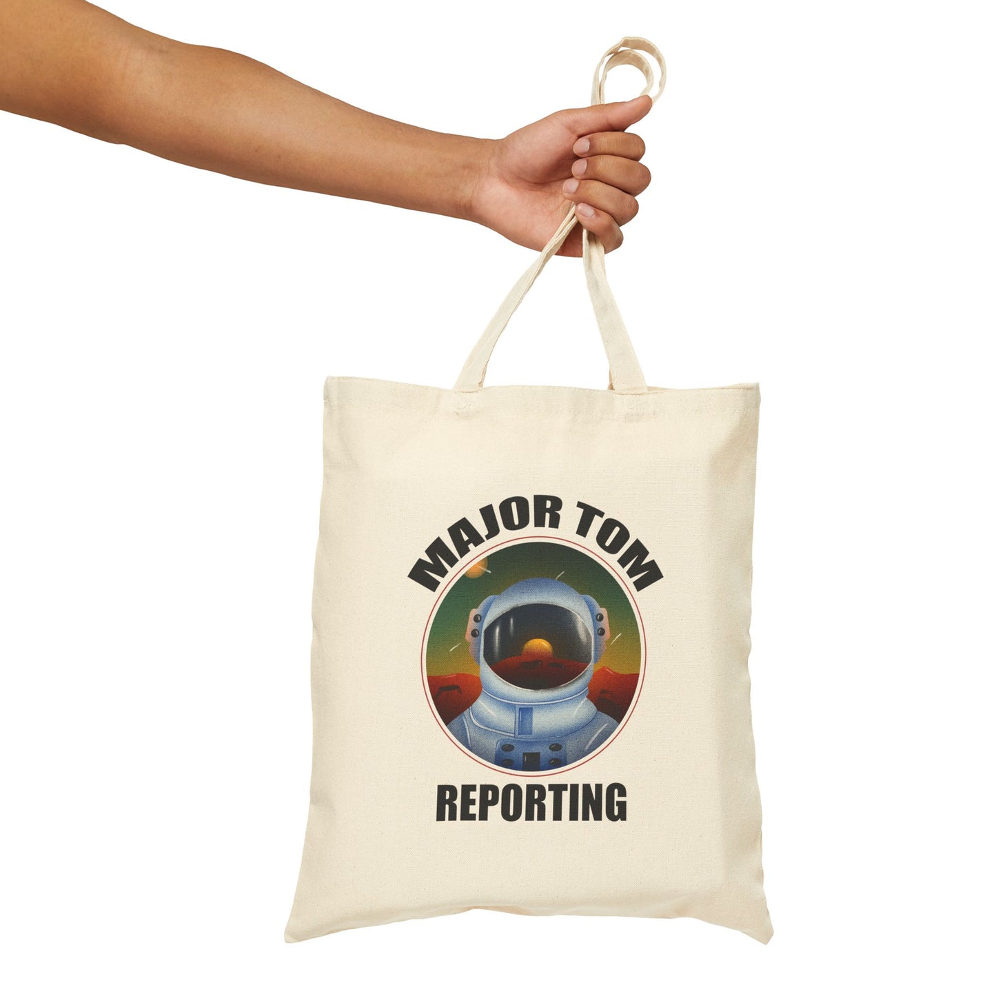 MAJOR TOM VINYL Cotton Canvas Tote Bag