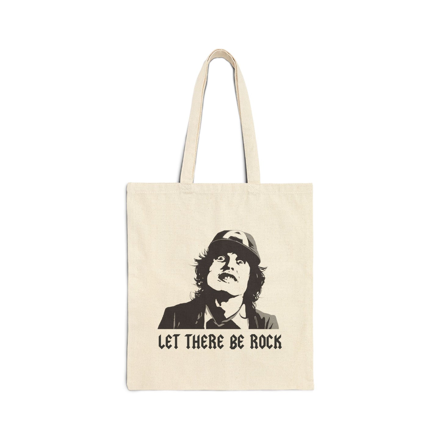LET THERE BE ROCK VINYL Cotton Canvas Tote Bag