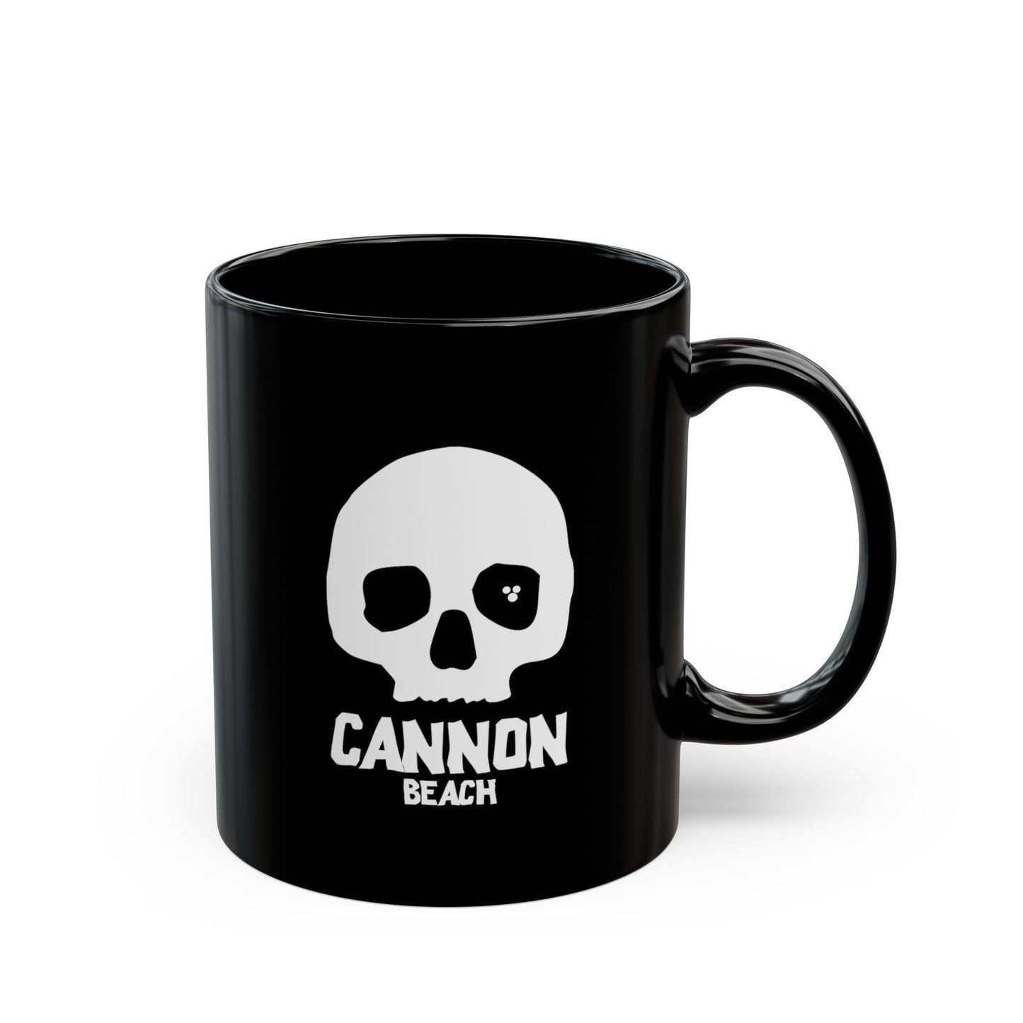 Cannon Beach Skull Coffee Mug – Black 11oz/15oz