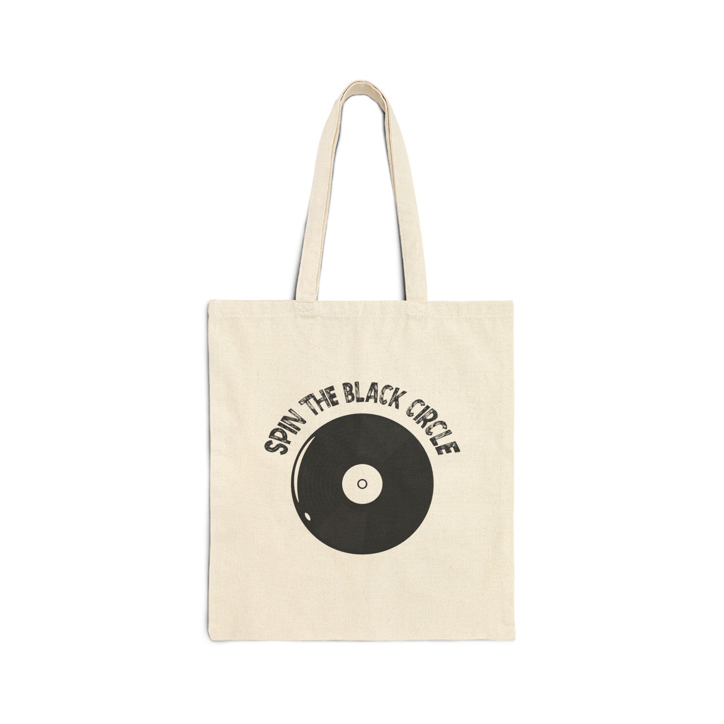 SPIN THE BLACK CIRCLE VINYL Cotton Canvas Tote Bag