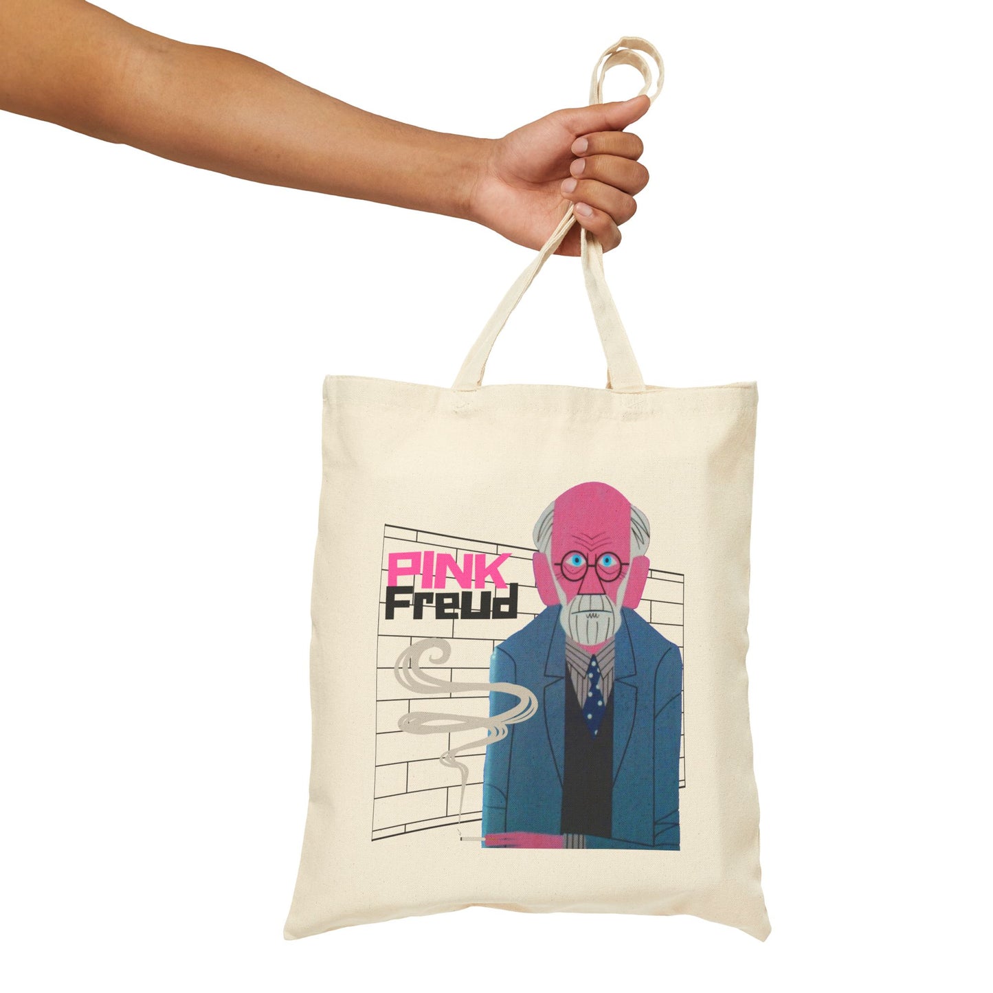 PINK FREUD VINYL Cotton Canvas Tote Bag