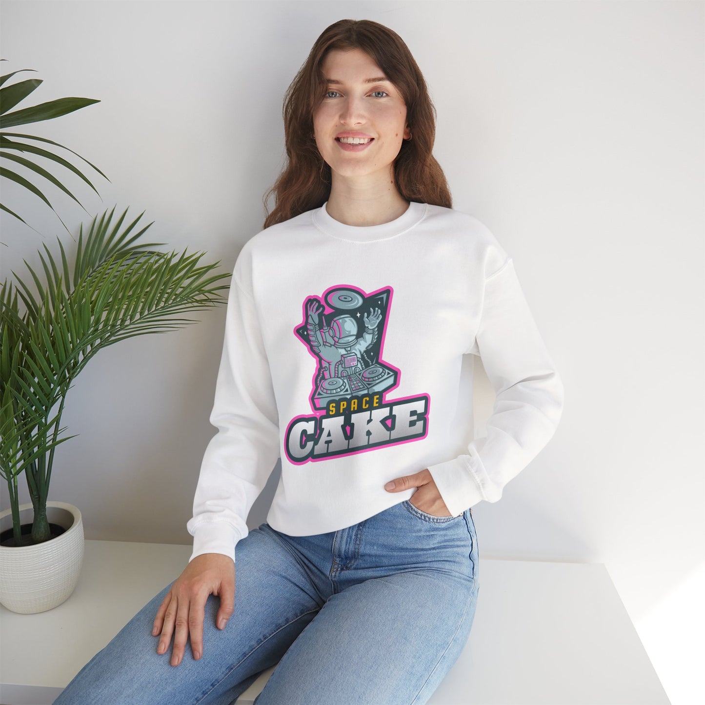 SPACE CAKE Unisex Heavy Blend™ Crewneck Sweatshirt