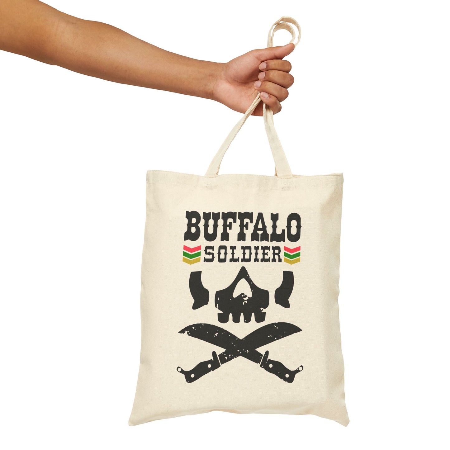 BUFFALO SOLDIER VINYL Cotton Canvas Tote Bag