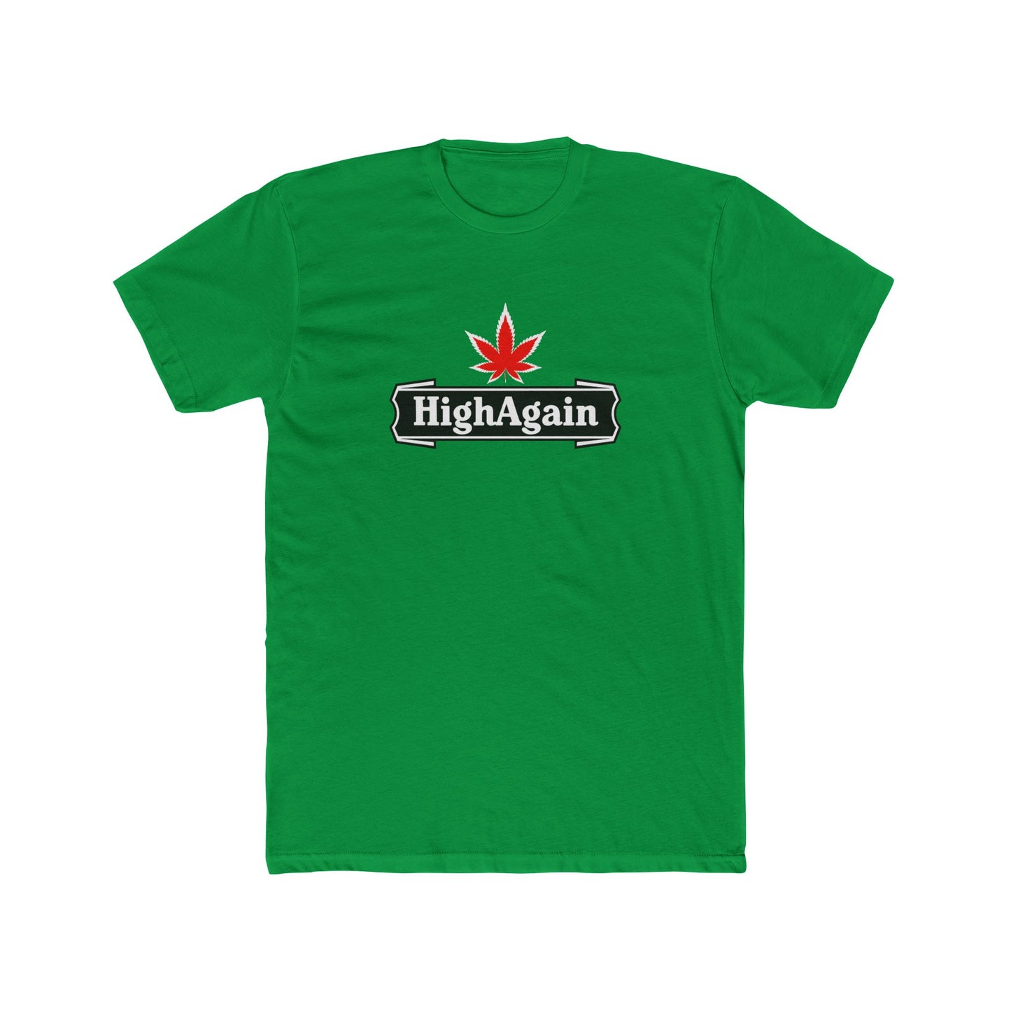 HighAgain Tee — Cannabis Leaf Graphic Cotton T-Shirt