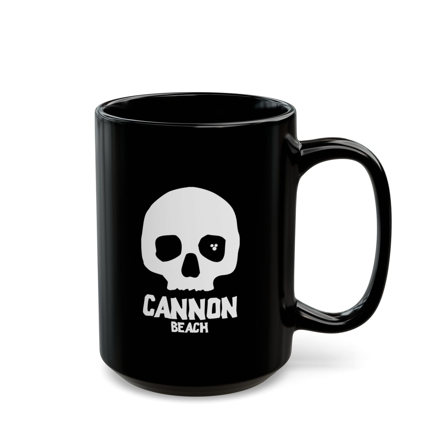 Cannon Beach Skull Coffee Mug – Black 11oz/15oz
