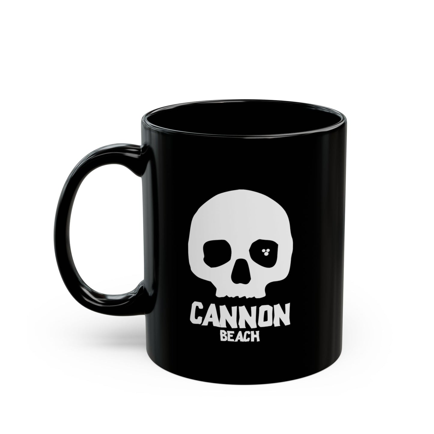 Cannon Beach Skull Coffee Mug – Black 11oz/15oz