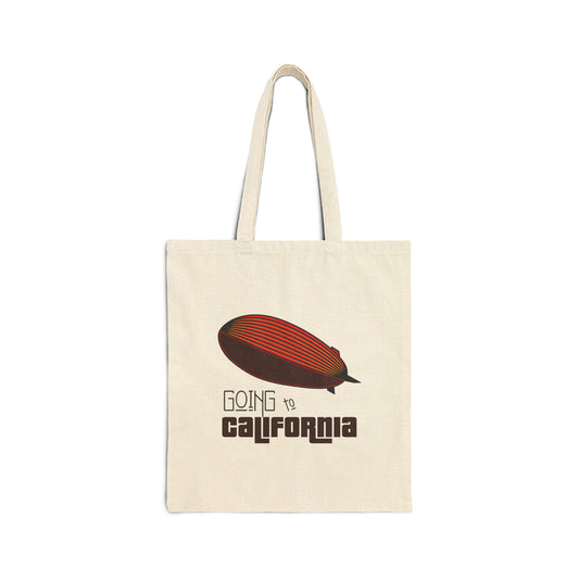 GOING TO CALI  VINYL Cotton Canvas Tote Bag