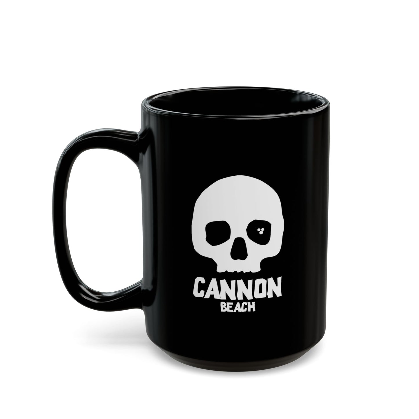 Cannon Beach Skull Coffee Mug – Black 11oz/15oz