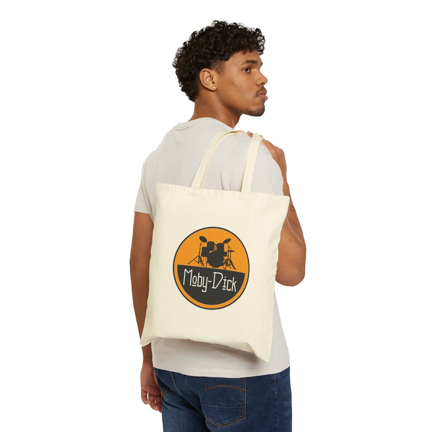MOBYDICK VINYL Cotton Canvas Tote Bag