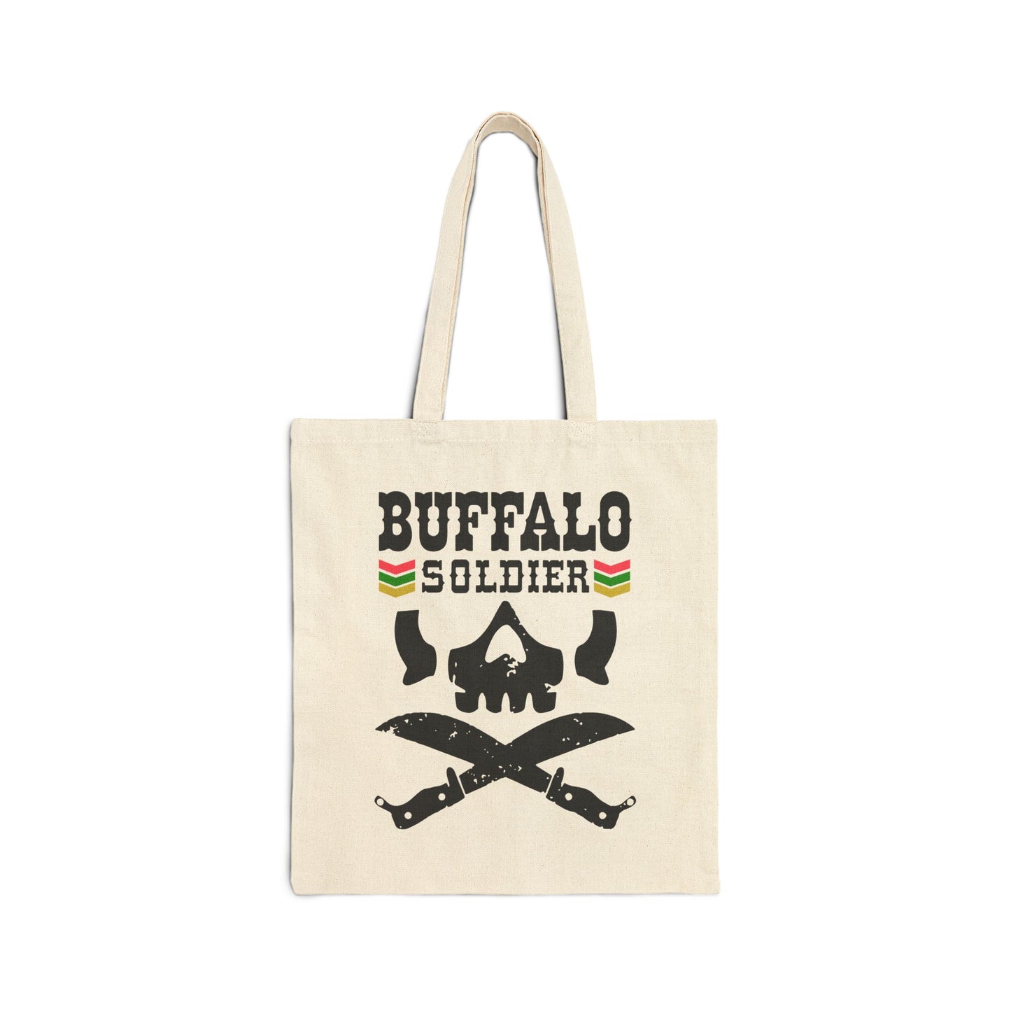 BUFFALO SOLDIER VINYL Cotton Canvas Tote Bag