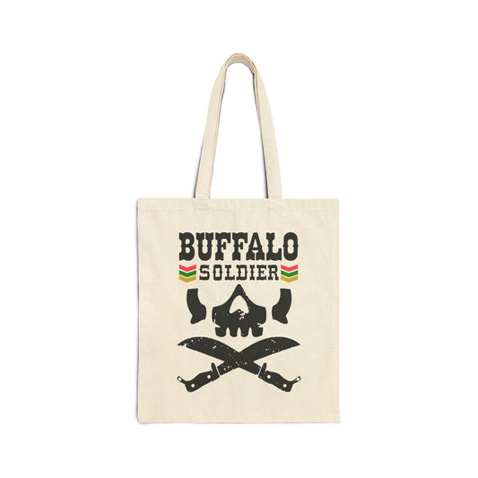BUFFALO SOLDIER VINYL Cotton Canvas Tote Bag